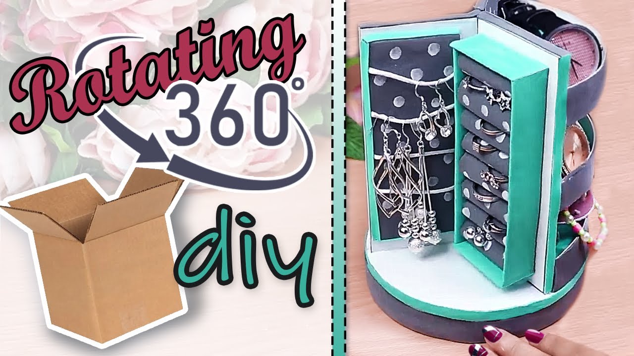 ❤️DIY 360° ROTATING ORGANIZER ADORABLE IDEA  👌📦  Box Recycle Tutorial