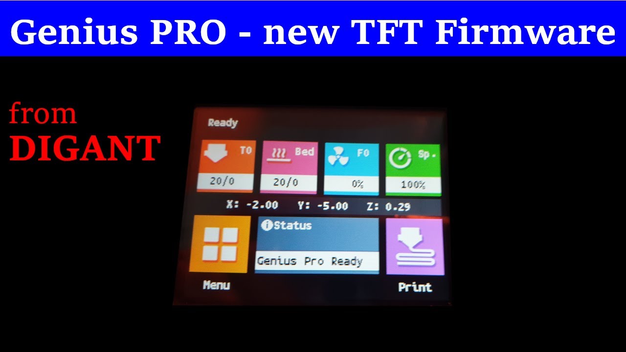 Artillery Genius PRO - TFT flash Digant