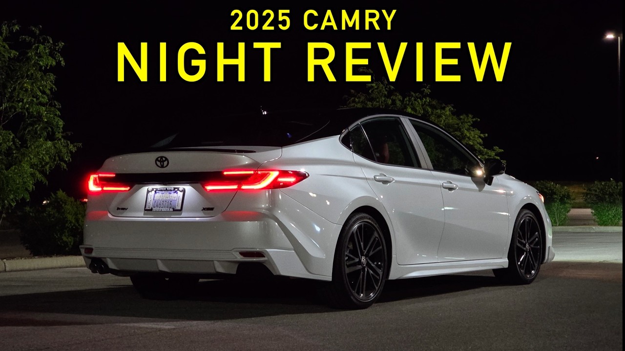 How's the Lighting?? -- 2025 Toyota Camry XSE at Night! (Headlights, Exterior & Interior)