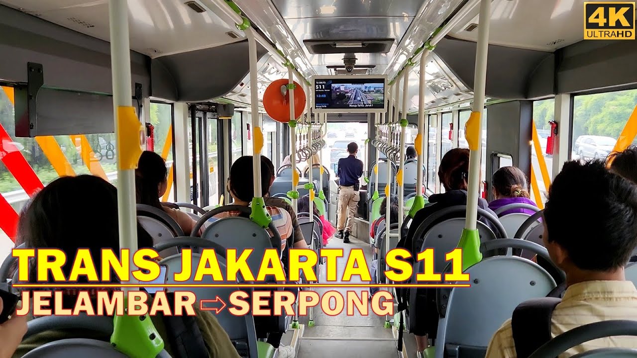 How to get Serpong with Trans Jakarta bus⁉️Koridor S11 Jelambar → Serpong naik dari Halte RS Tarakan