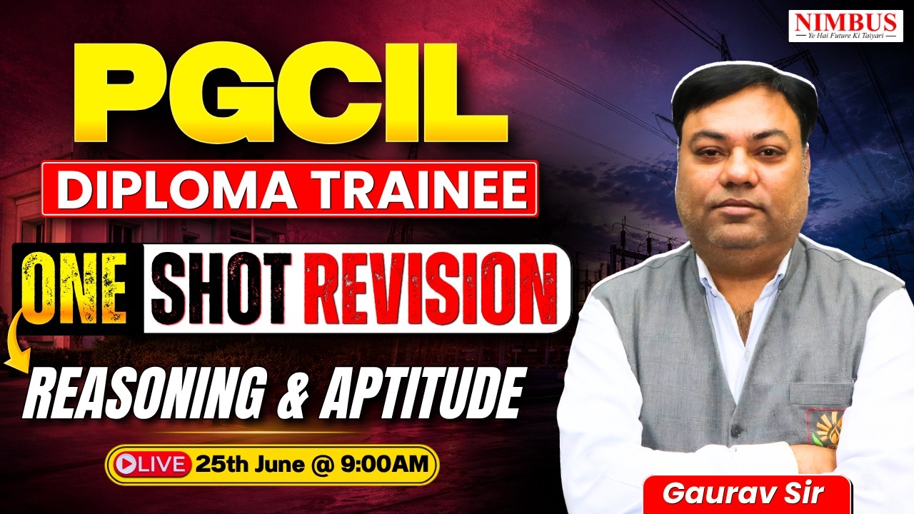 🔥 PGCIL DT 2026 | Complete Reasoning & Aptitude in 1 Class ⚡ ONE-SHOT Revision LIVE | Gaurav Sir