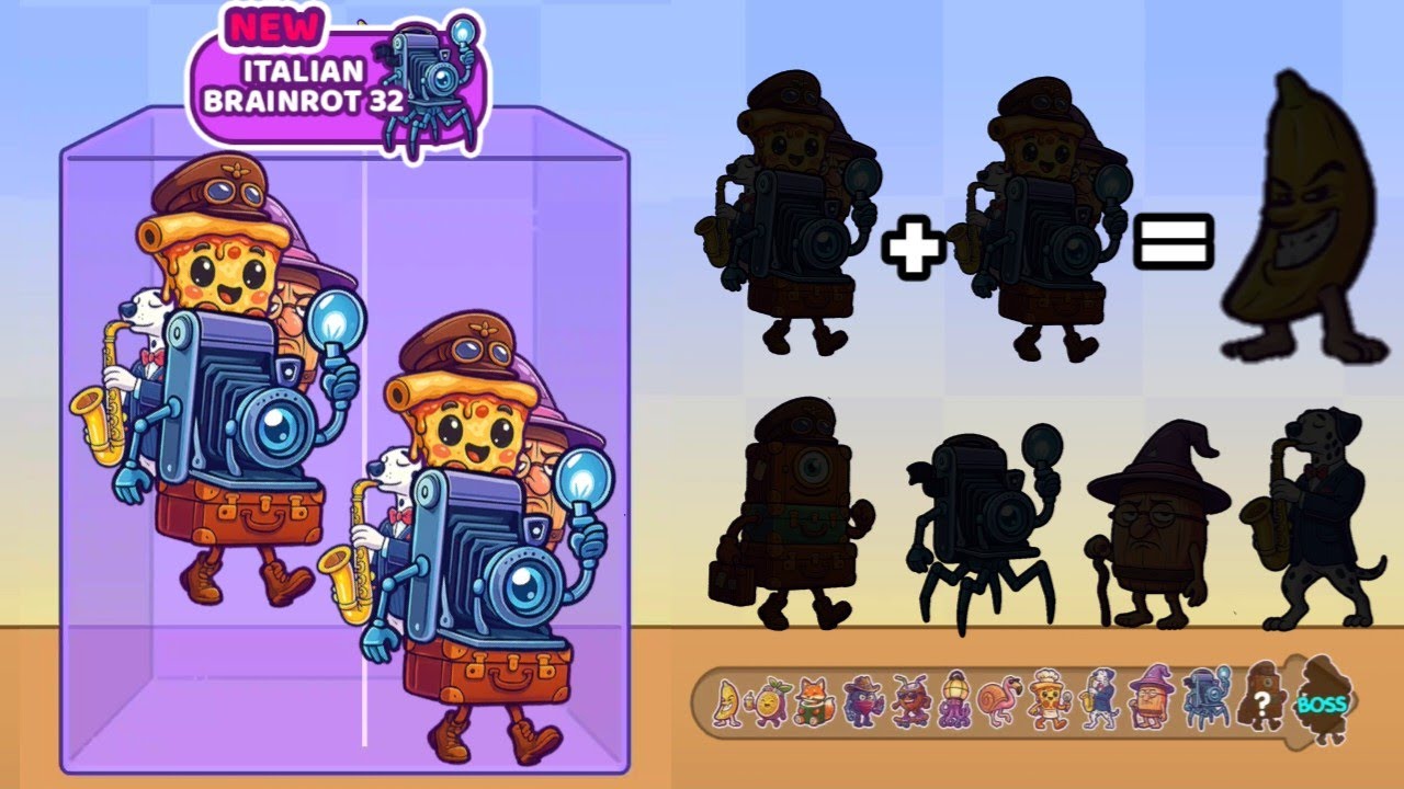 Merge Fellas NEW BOSS + BOSS ITALIAN Brainrot 32 ⁉️ New Update - The ULTIMATE MAX LEVEL