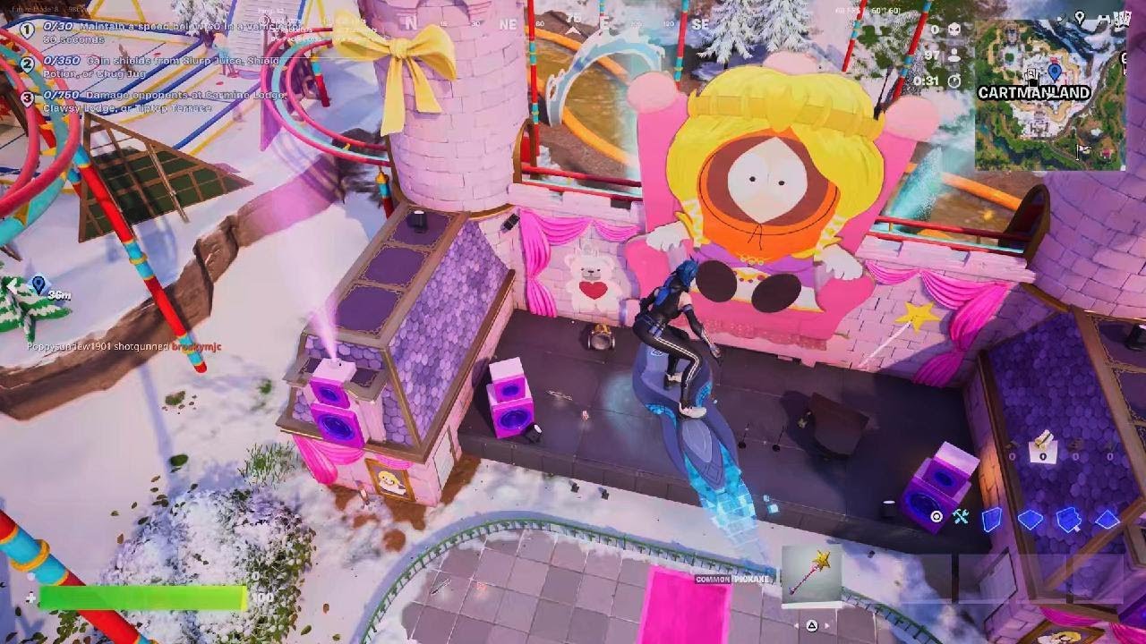 Playing Fortnite South Park update 
