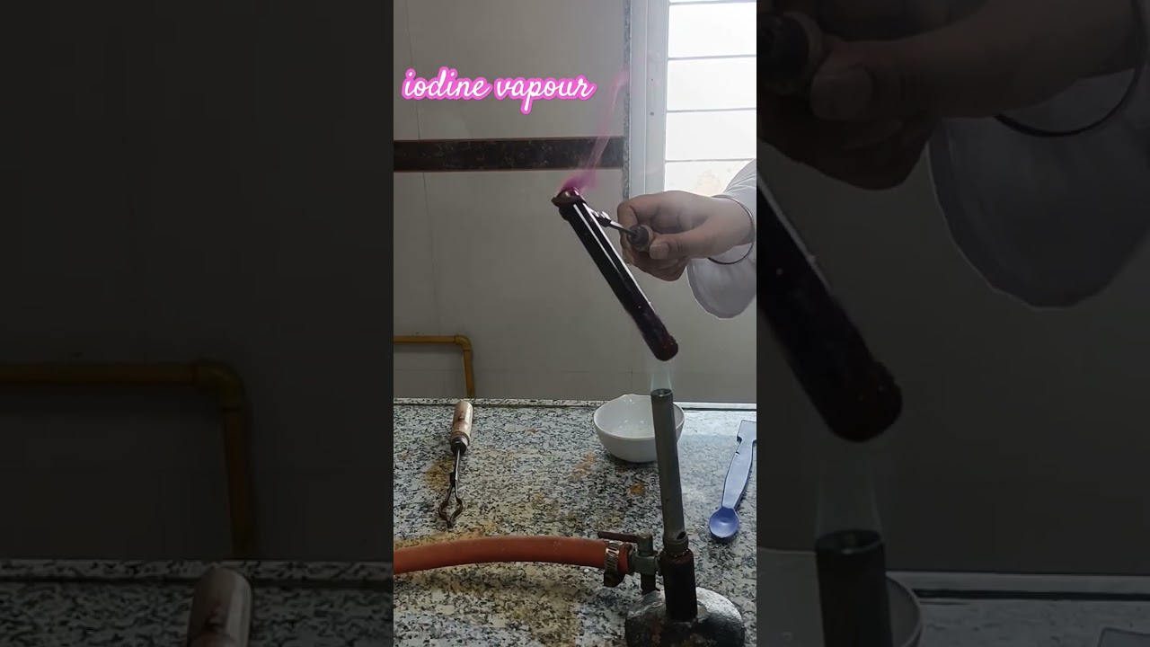 Iodine vapour experiment for detection of iodine in Salt #experiment #chemistryclass12 #chemistry