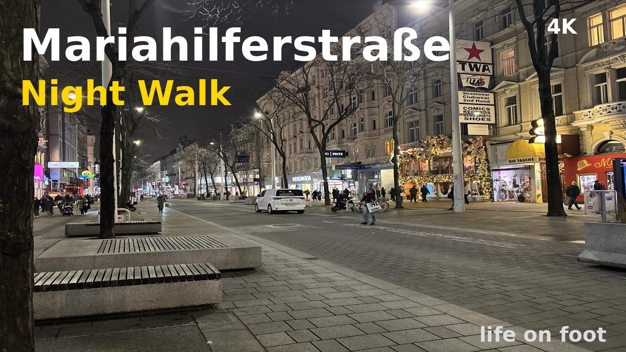 Vienna's Busiest Shopping Street 🛍️ Mariahilfer Straße Evening Walk | 4K ASMR