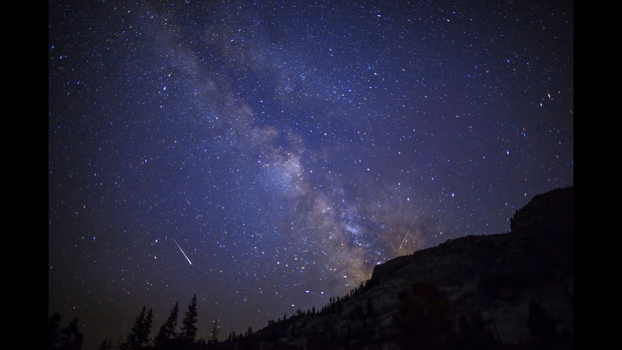 4K 2015 Perseid Meteor Shower, Yosemite National Park. UHD