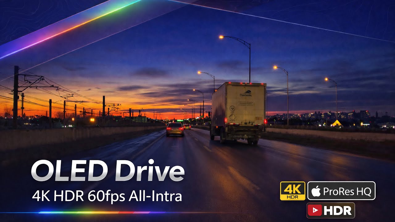 Coteau-du-Lac Aut-30 sunset commute | 4K HDR All-Intra 60FPS | PRORES HQ | OLED TEST |