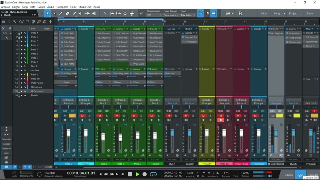 Mixagem vocal no studio one
