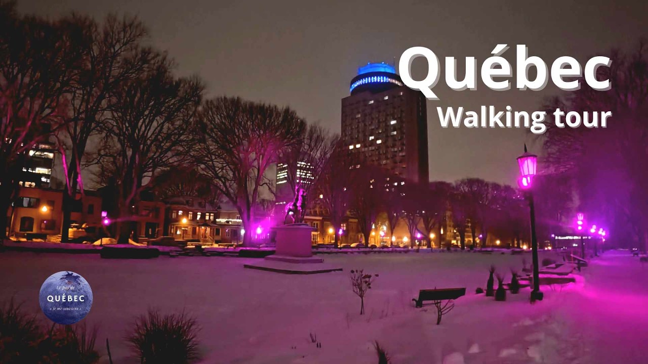 [4K] 🇨🇦 Old Quebec ❄ Snowy night in Quebec city | Château Frontenac ❄ | Walking Tour Winter 2025