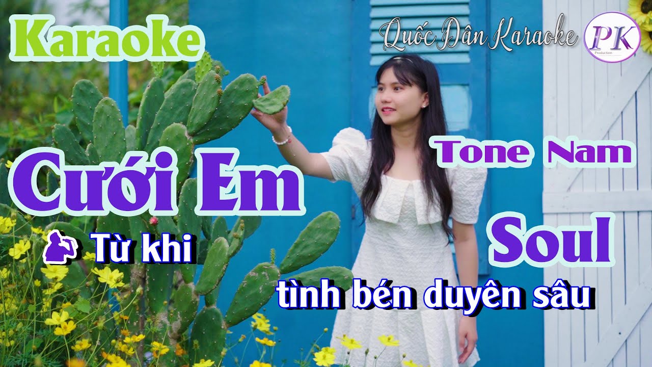 Karaoke Cưới Em | Soul | Tone Nam (Em,Tp:105) | Quốc Dân Karaoke