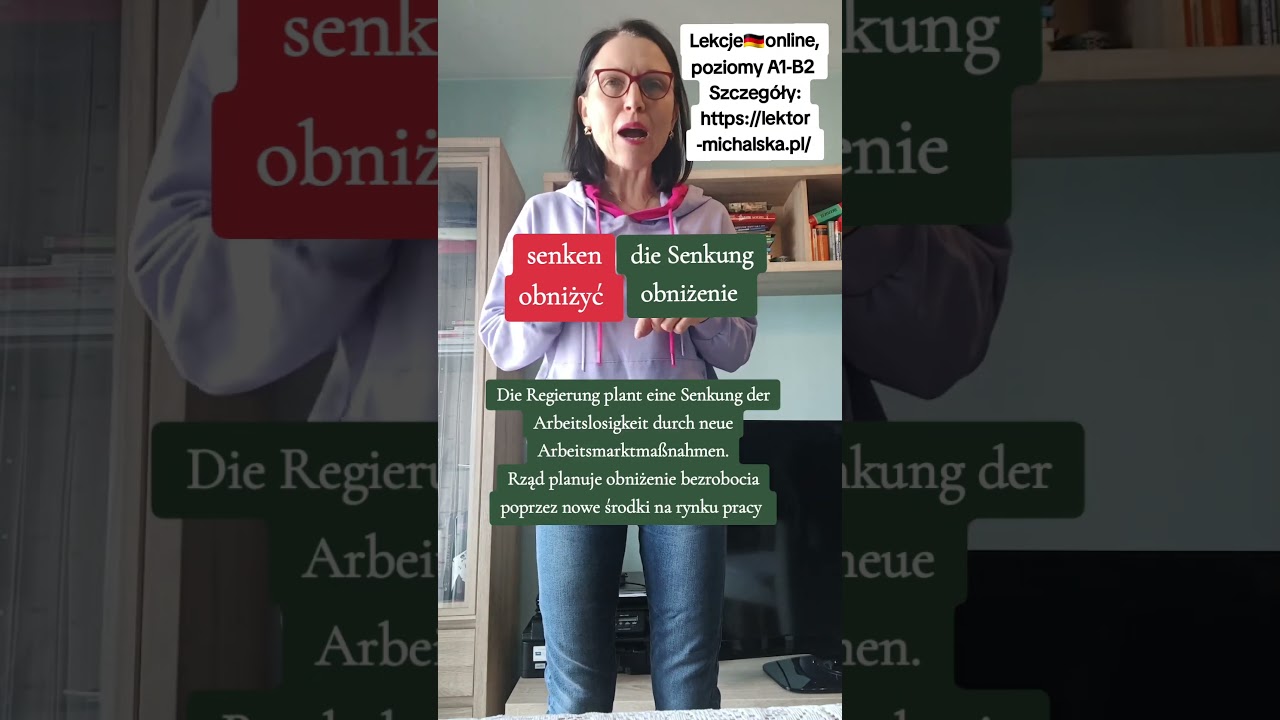 Senken vs. die Senkung. Lekcja 943 #deutscha1a2b1b2 #lektormichalska #deutschlehrerin