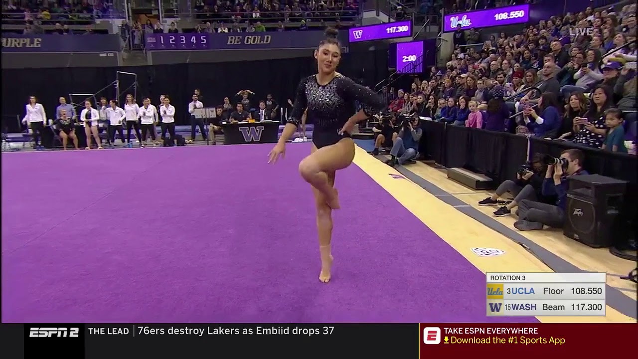 Kyla Ross (UCLA) 2019 Floor vs Washington 9.925