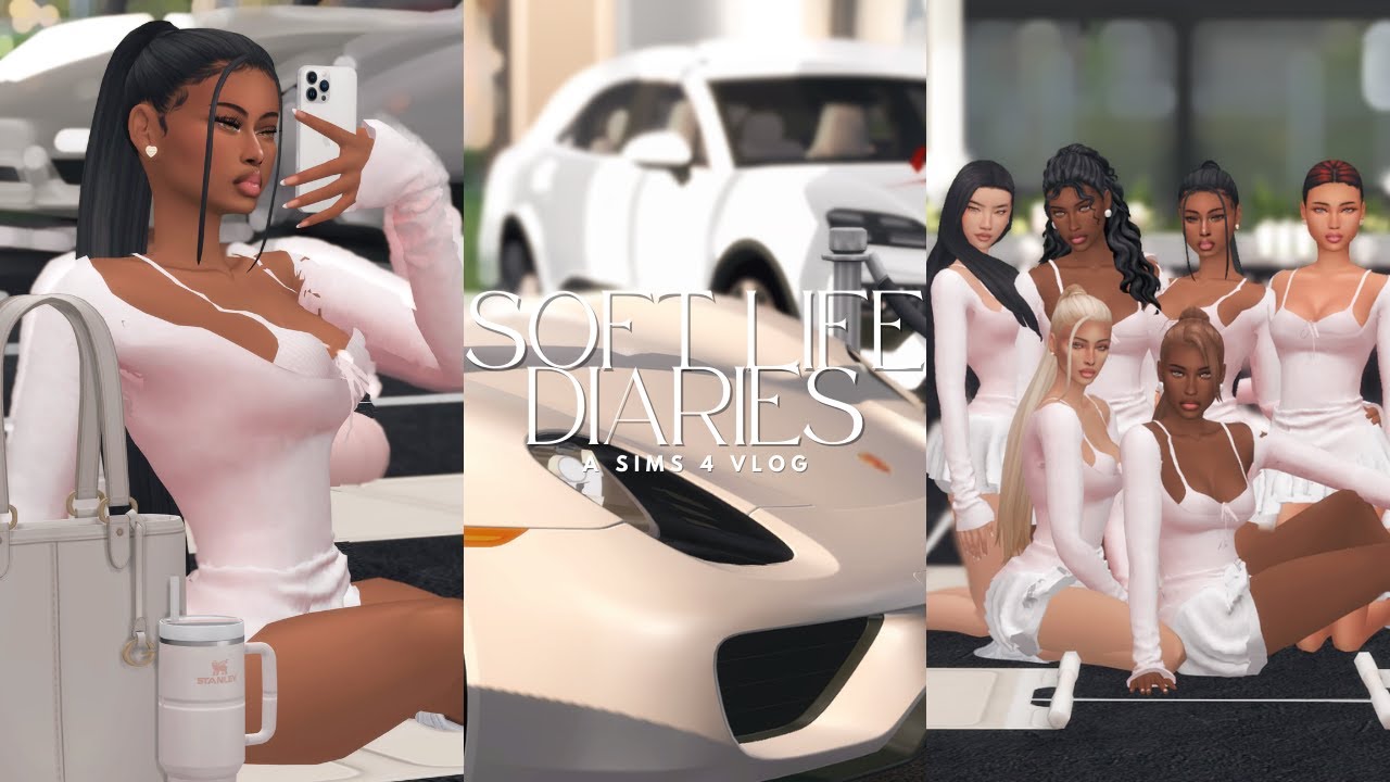 soft life diaries: porsche + pilates | vlog #6 | the sims 4 vlog