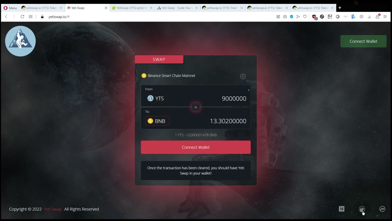 Another Airdrop - yetiswap.io - YTS token - What to do with the tokens
