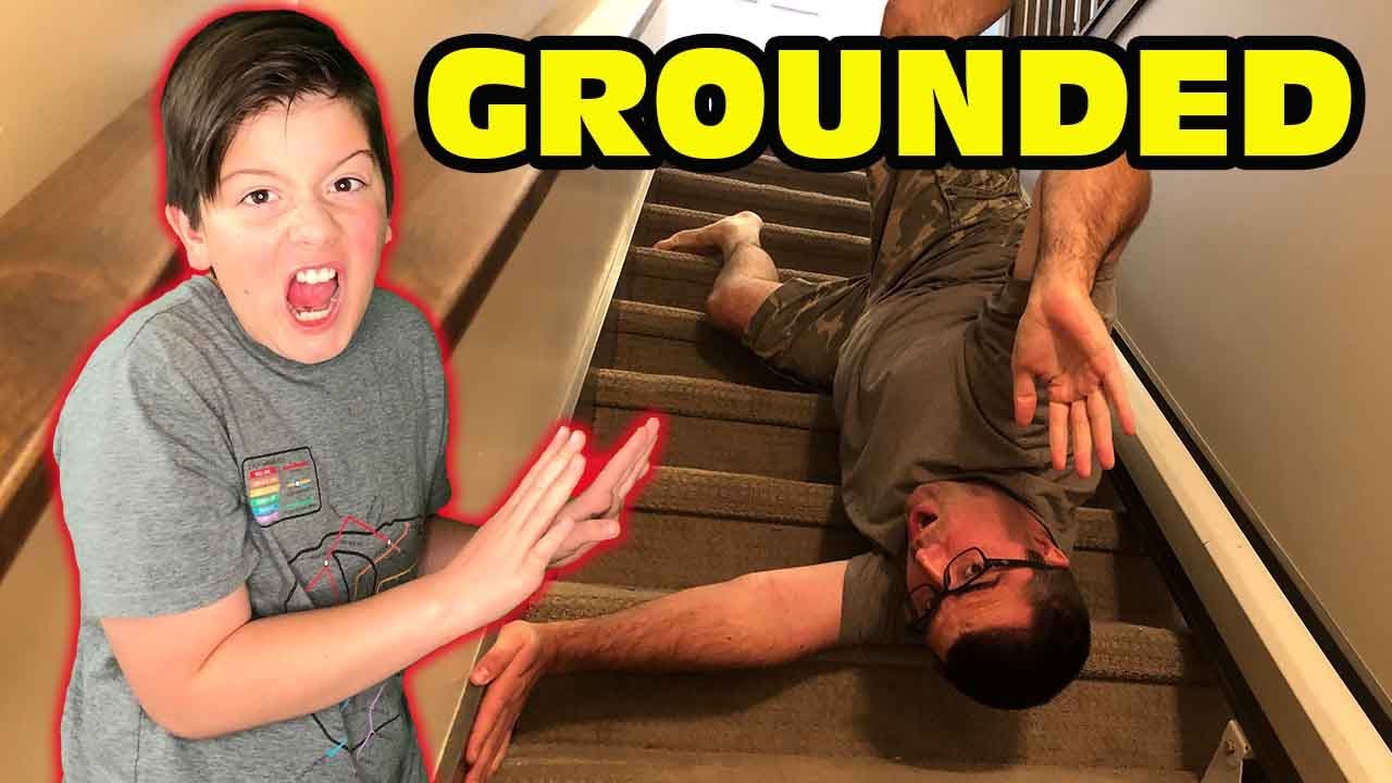 Kid Pushed His Dad Down The Stairs During Temper Tantrum! - FALLING Down The Stairs! [Original]