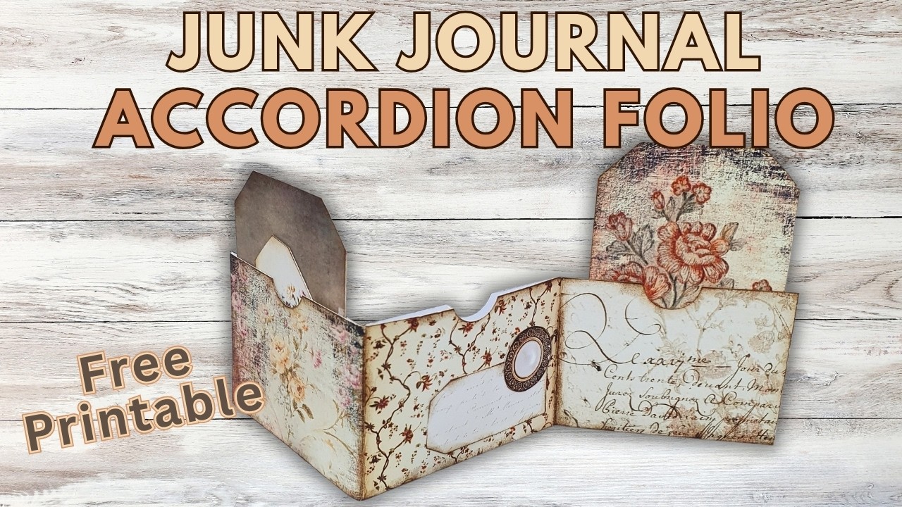 Paper Perk #46 &mdash; фолио-аккордеон для журнала Junk Journal l Бесплатная печатная карманная фолио-к...