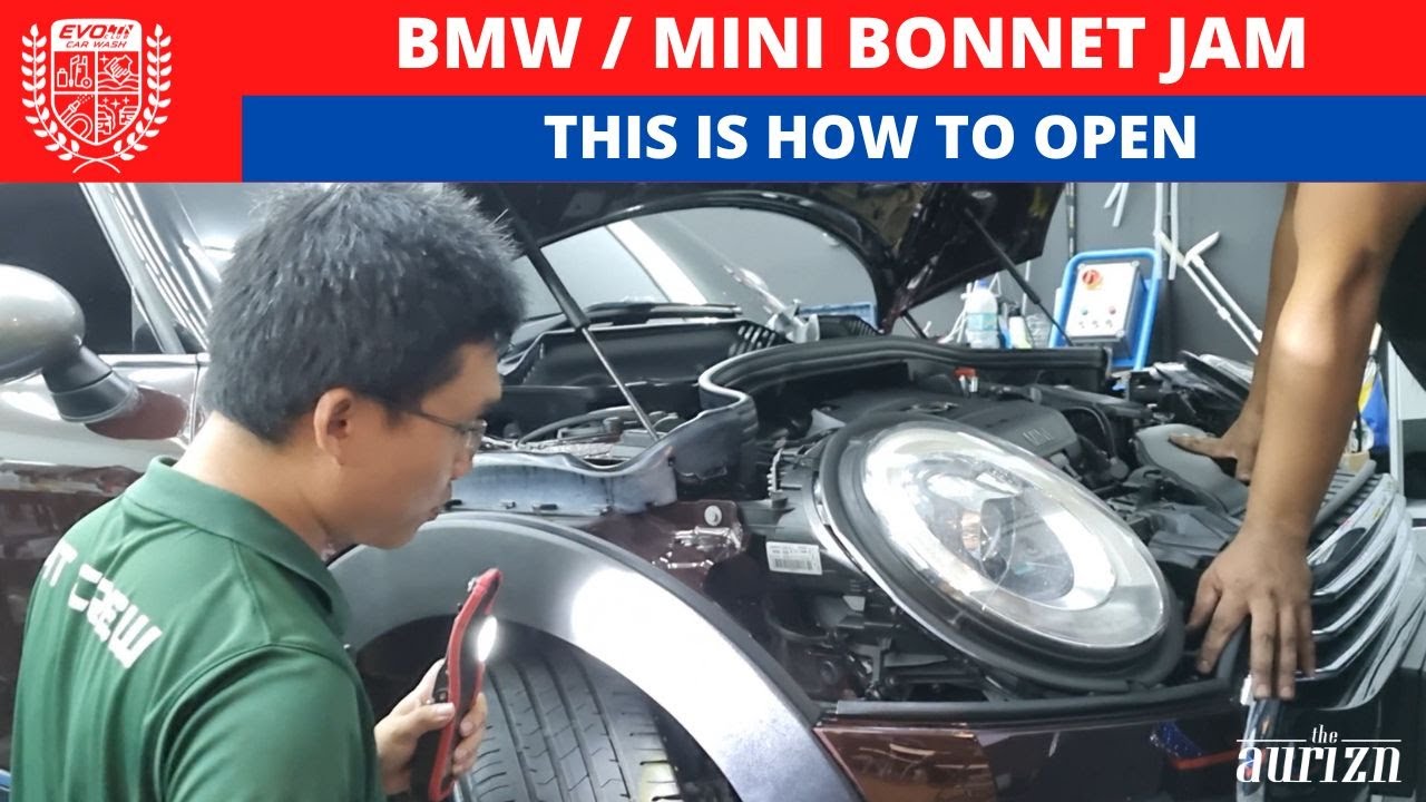 Заклинило капот MINI F56? Как открыть? | EvoMalaysia.com
