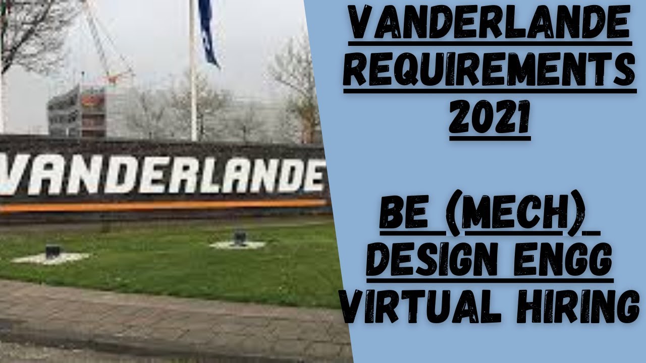 Vanderlande Ltd Jobs | Mechanical Jobs 2021 | Fresher jobs | Electrical Engineering jobs | EE/ME