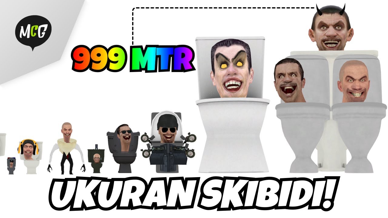 Ukuran Skibidi Toilet Dari Kecil Sampai Besar
