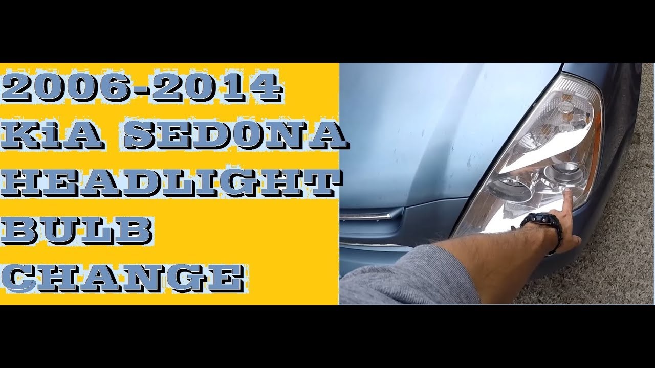 How to change replace Headlight bulbs in 2006-2014 Kia Sedona / Carnival aka Hyundai Entourage