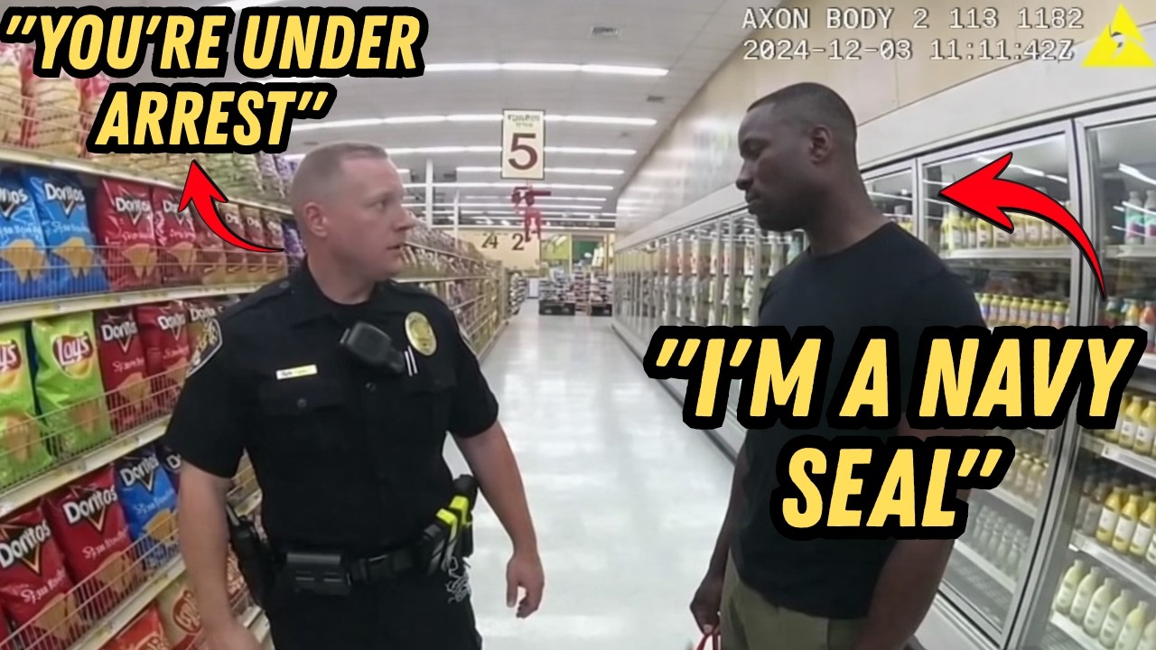 Cop Assaults Black Navy SEAL At Grocery Store — Security Camera Exposes Him
