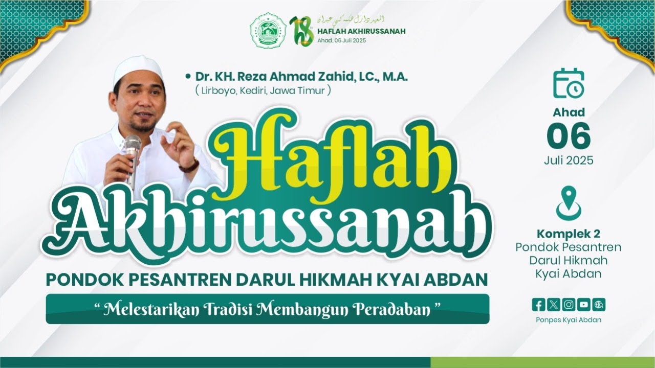 🔴 Live | Haflah Akhirussanah ke-18 Ponpes Darul Hikmah Kyai Abdan bersama Gus Reza Lirboyo