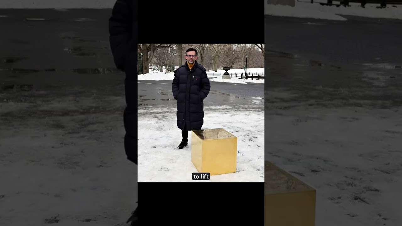 20 Million Dollar Gold Cube in NYC