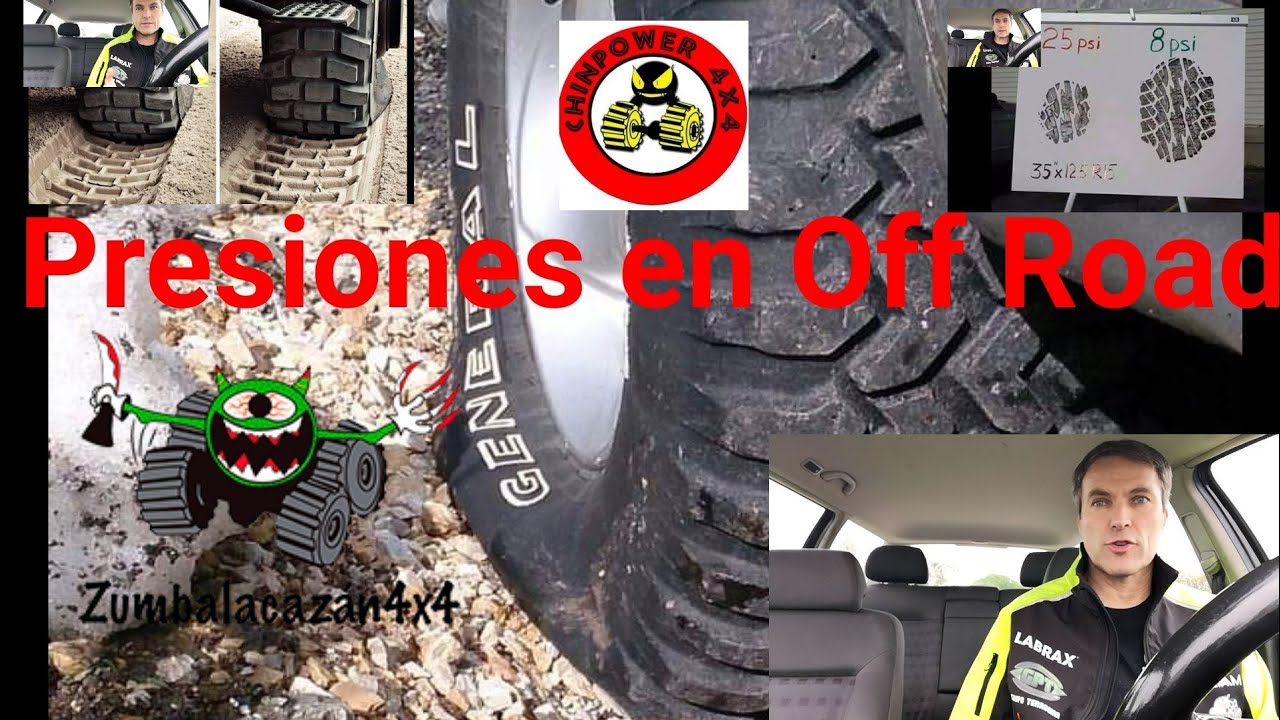 Presiones Neumáticos Off Road, Sistema Antidesllante 4X4, para iniciados y demás usuarios 🚙👍👌