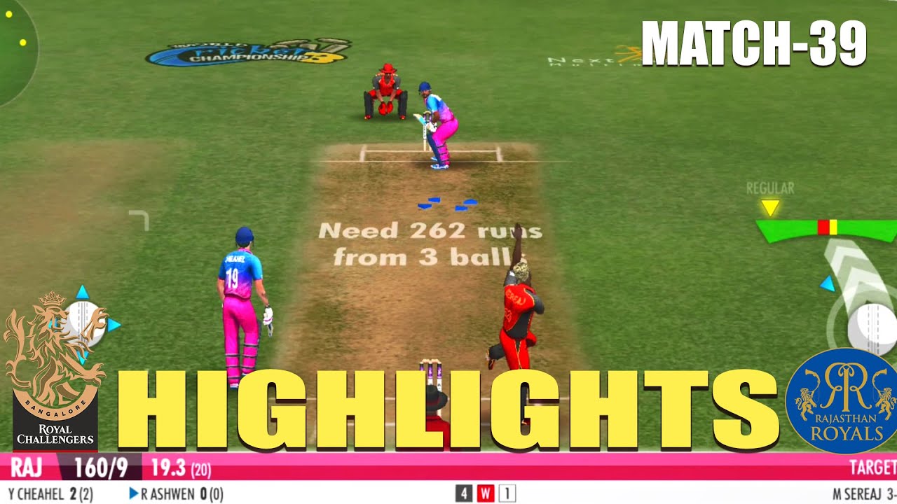 IPL Match-39 RCB vs RR highlights wcc3 gameplay