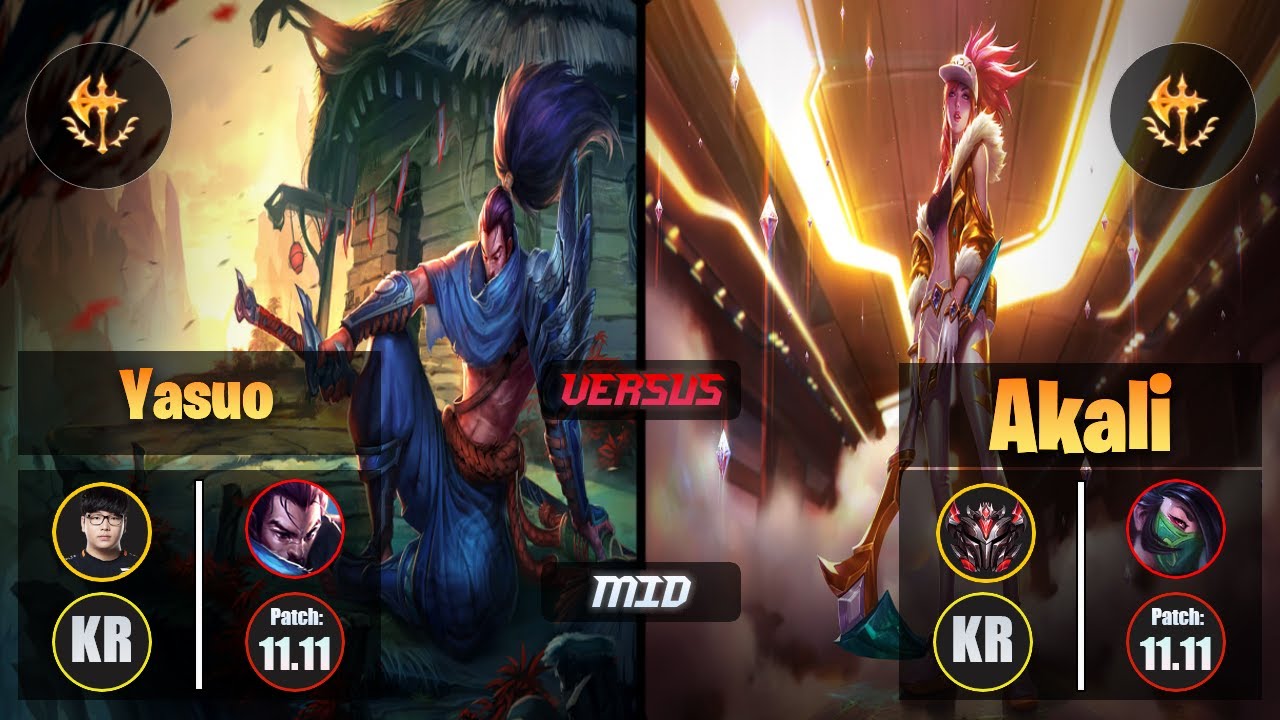 Lava YASUO (Mid) [Conqueror] VS AKALI - Grandmaster KR Patch 11.11