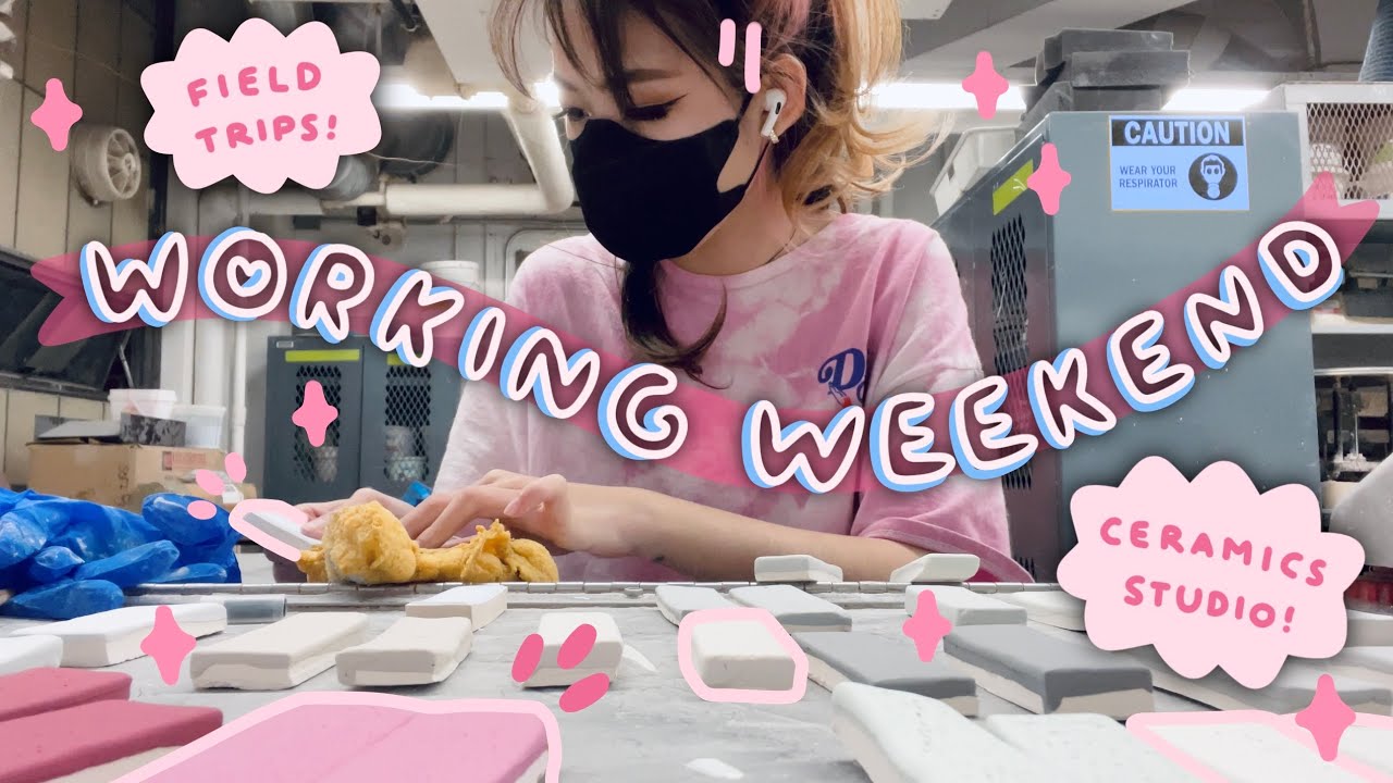 A Weekend in Studio | Class Field Trip and Finishing Ceramics |  Tiffany Weng