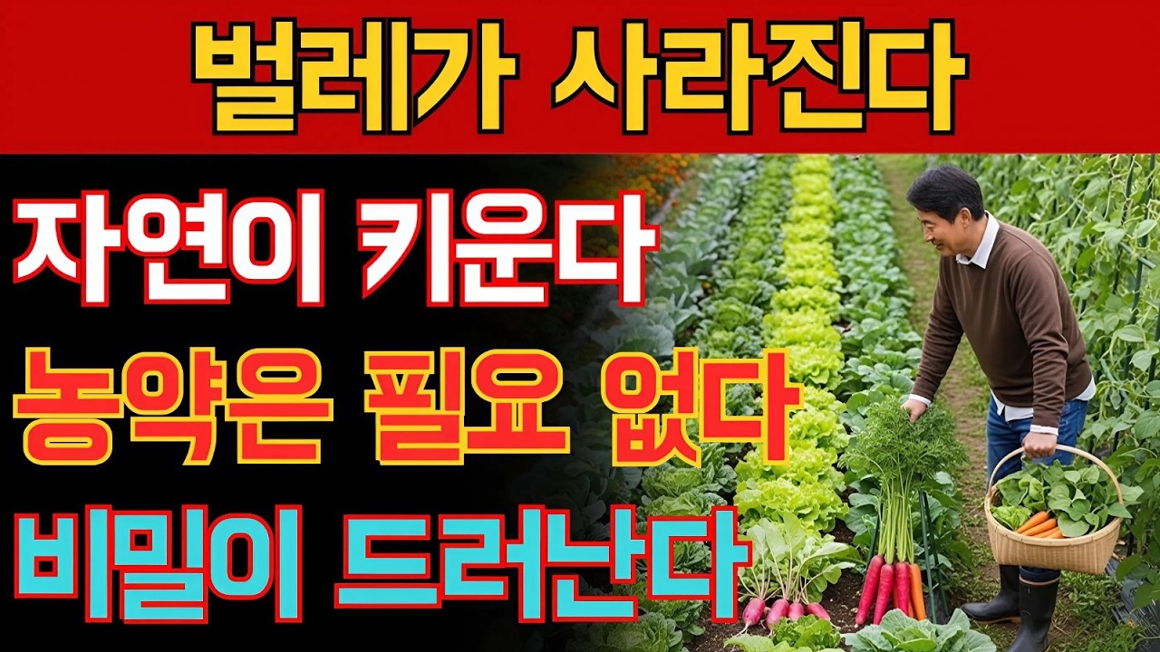 놀랍다! 약을 끊자 벌레가 사라졌다. 자연이 지켜주는 텃밭의 진짜 비밀!