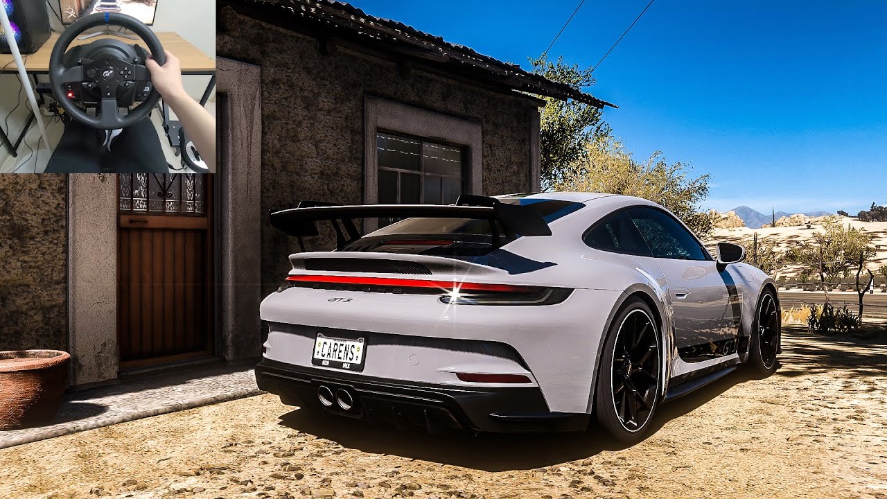 Forza Horizon 5 - Porsche 911 GT3 (992) [Steering wheel gameplay]