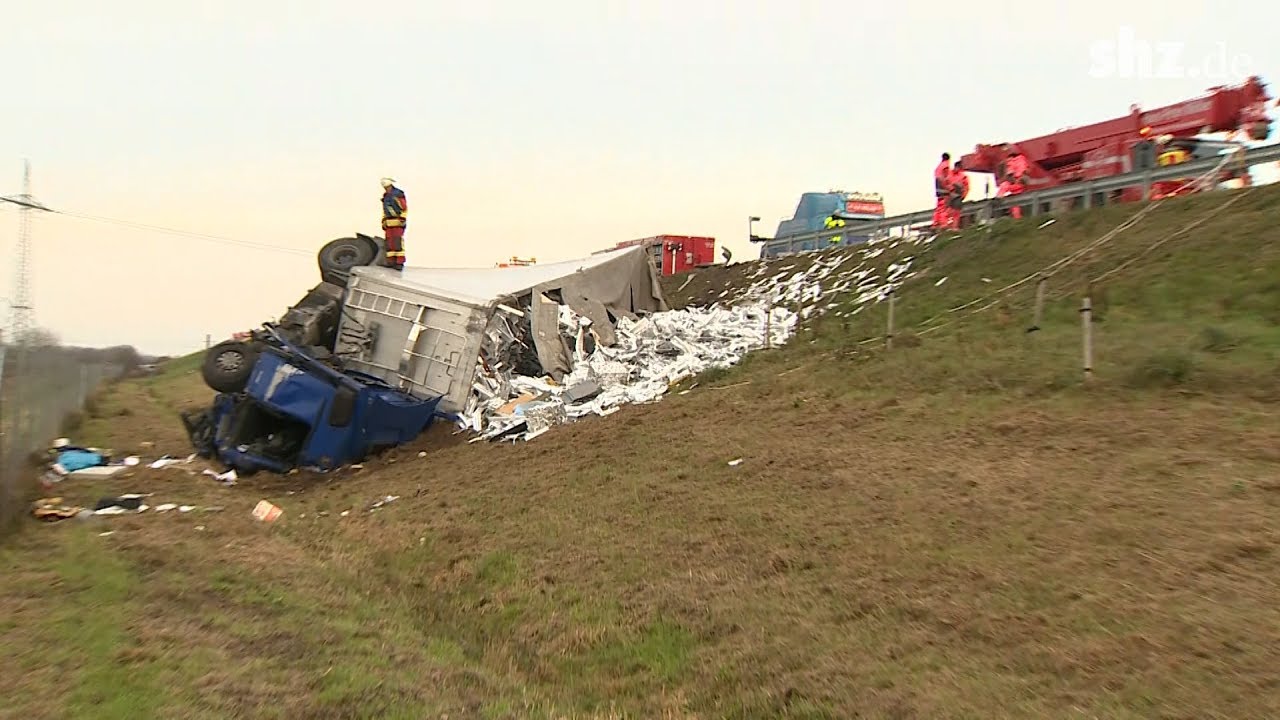 Schwerer LKW-Unfall auf A7 bei Neumünster