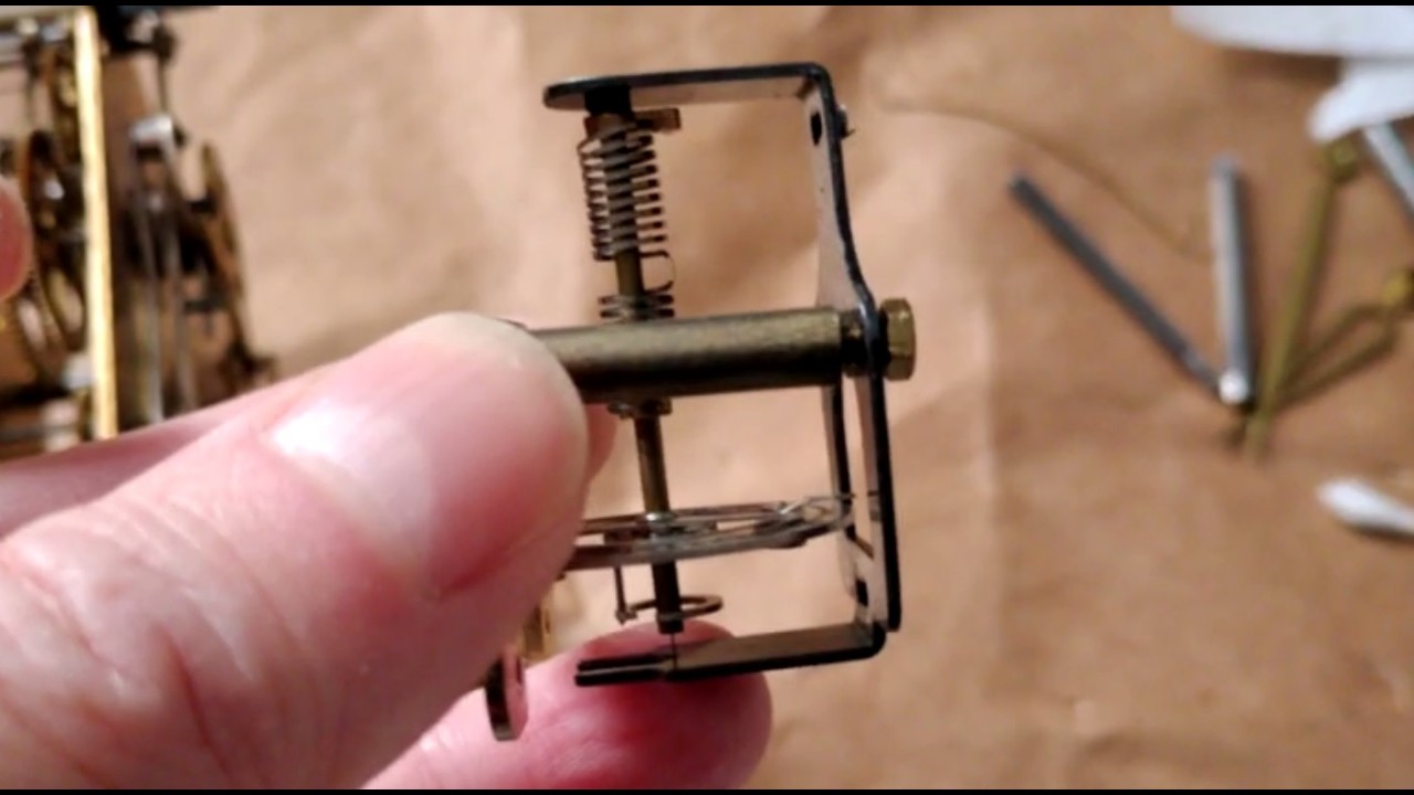 Floating balance wheel removal tip - mantel Mauthle table clock