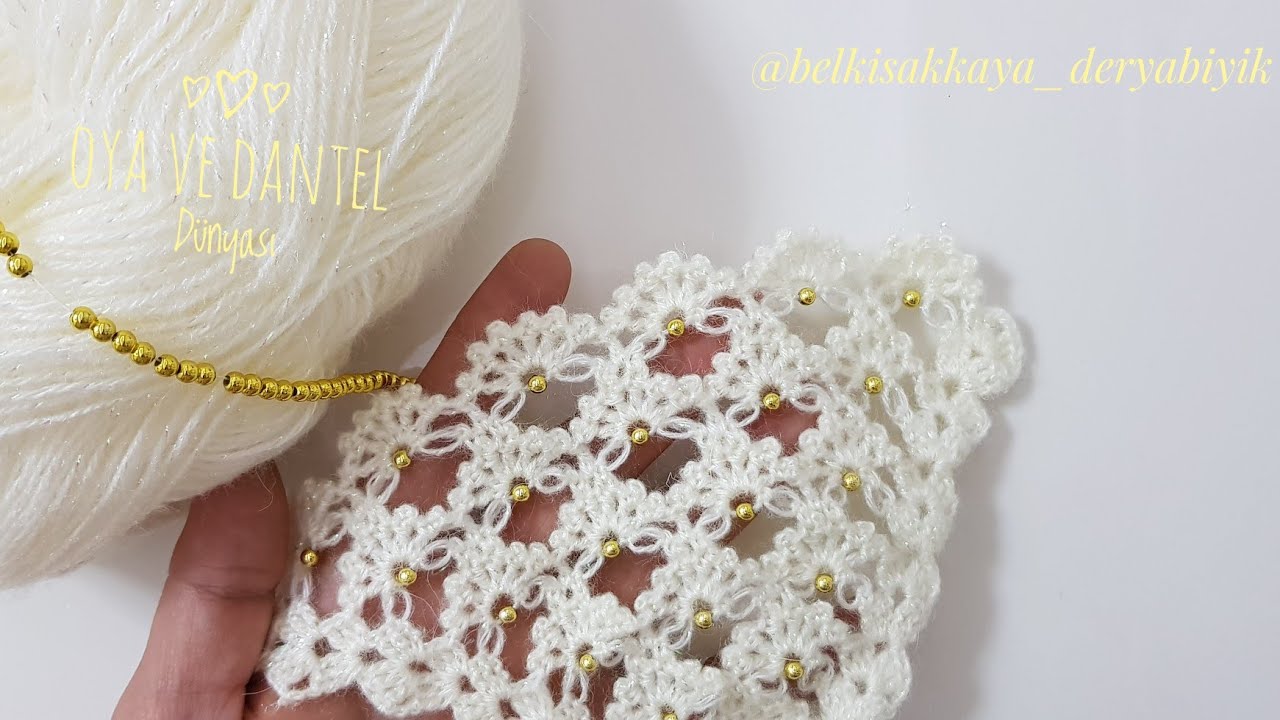 1182 Çeyizlik incili Harika Şal Modeli Yapımı