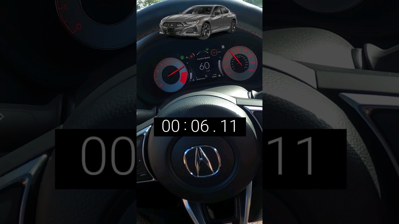 2021 Acura TLX A-Spec 0-60 Test | 2.0L 4cyl Turbo | 10 Spd Auto | FWD | 272hp | 280 lb-ft | #shorts