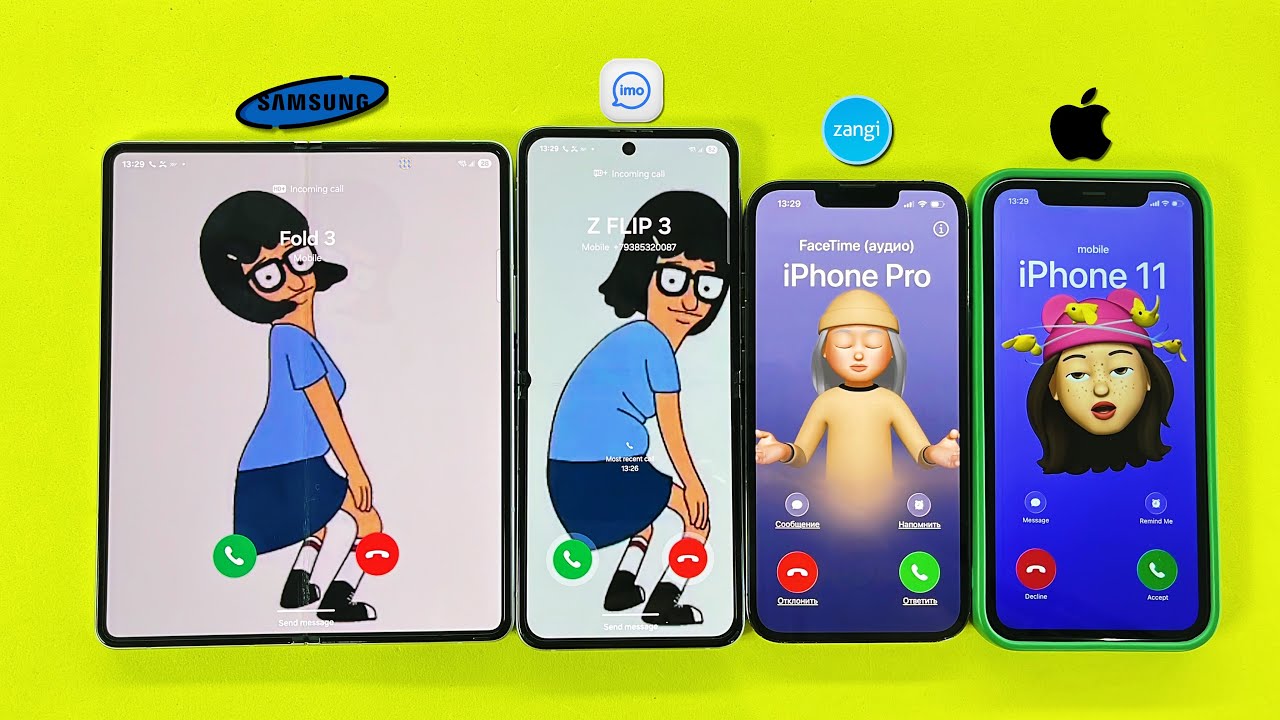 Madness Incoming Outgoing Call +IMO + Zangi + FaceTime iPhone, Samsung Z Fold, Z Flip