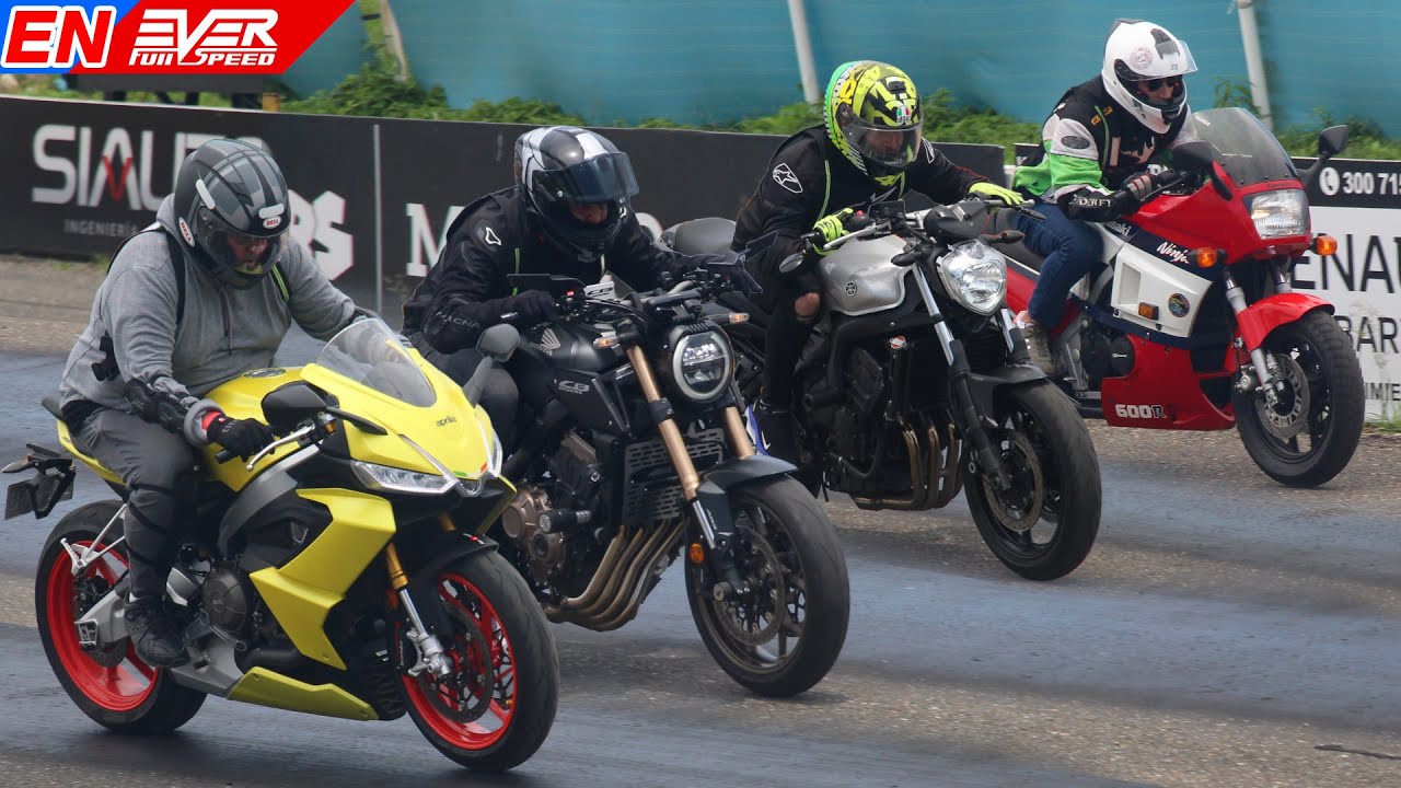 Aprilia RS660 🆚️ Ninja 600R 🆚️ Honda CB650R 🆚️ Yamaha FZ6 🆚️ Multistrada | DRAG RACES 9th round 2024
