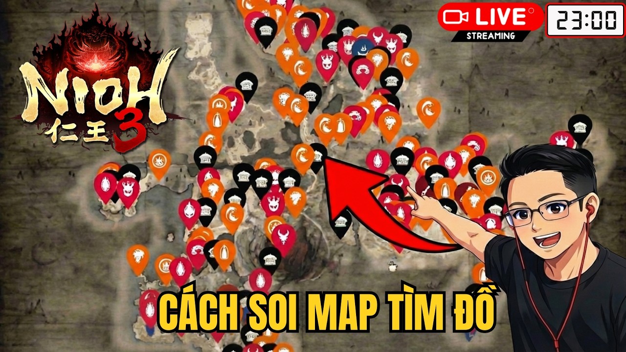 Nioh 3 - Cách Xem Full Bản Đồ Loot Đồ Và Teleport Cực Dễ
