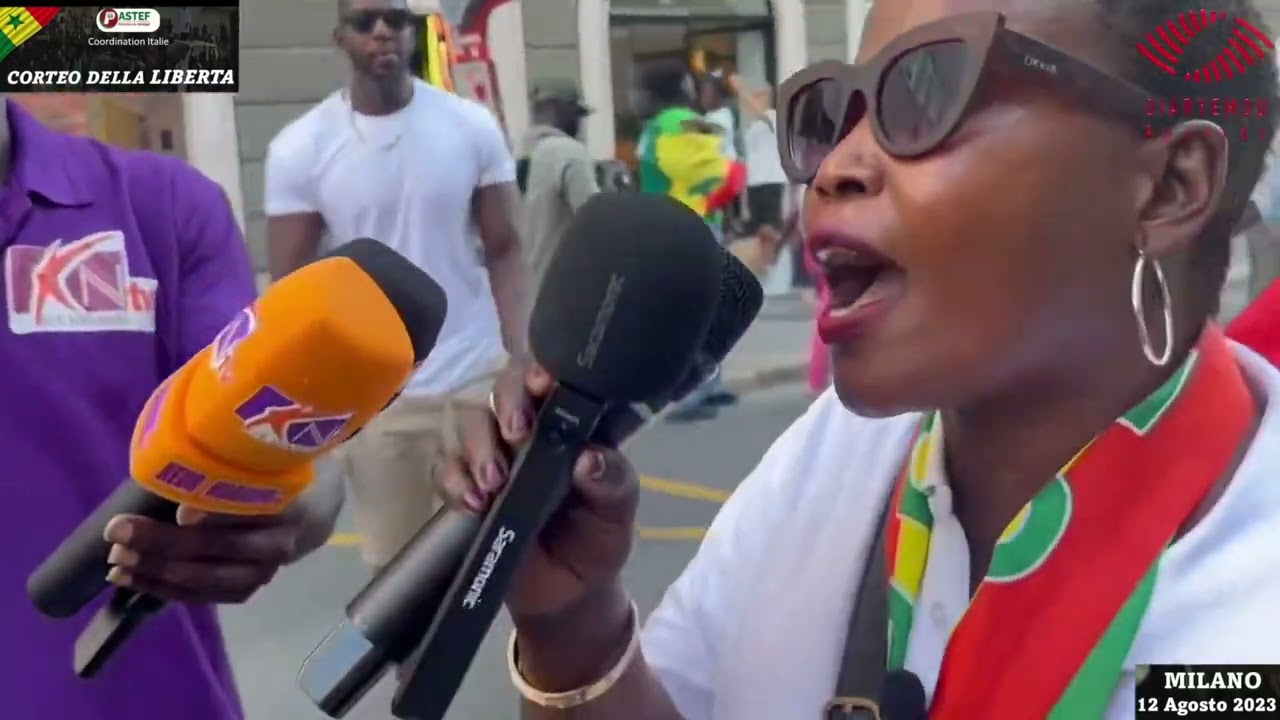 DIARYEMOU Records: Procesión de la libertad en milán (Ousmane SONKO PASTEF)
