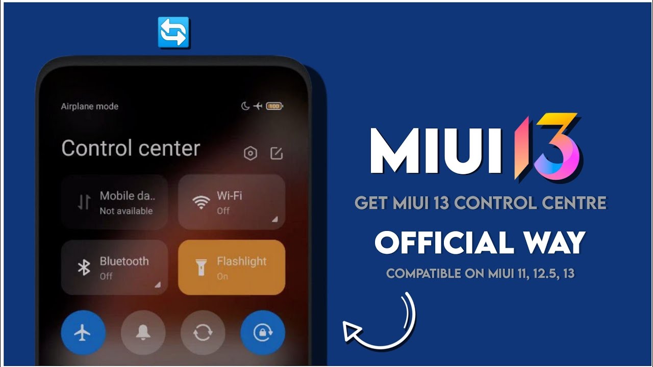 MIUI 13 Control Panel For All Xiaomi Devices | MIUI 11,12.5 OR 13 | 100% Working