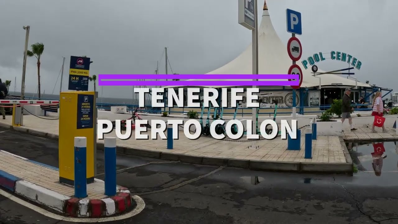 Winter in Tenerife, Spain - Walking Around Puerto Colon with Ambient Sound