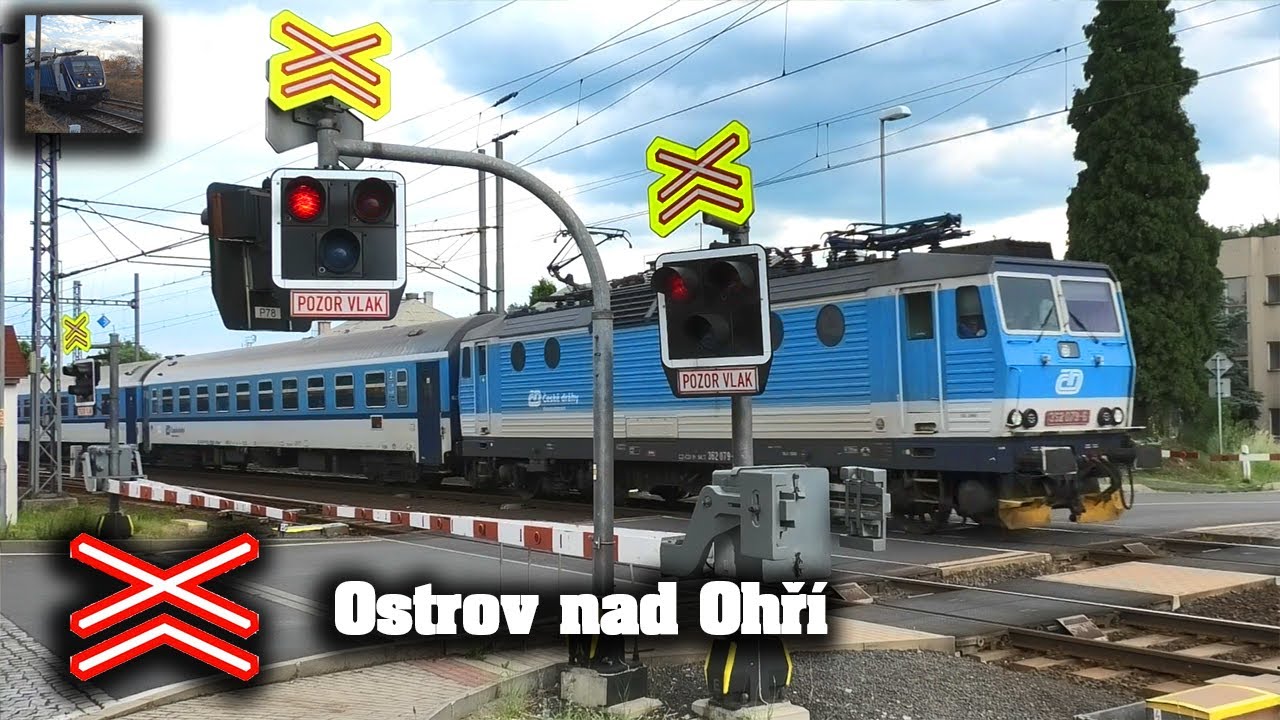Železniční přejezd Ostrov nad Ohří (AŽD 97) - 12.6.2021
