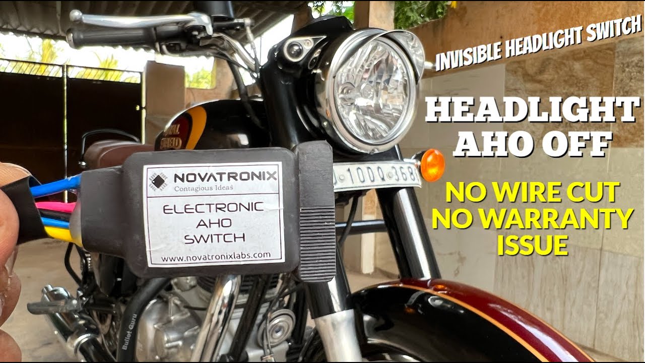 AHO Headlight OFF For Royal Enfield | NO Wire Cut & Invisible Headlight Switch