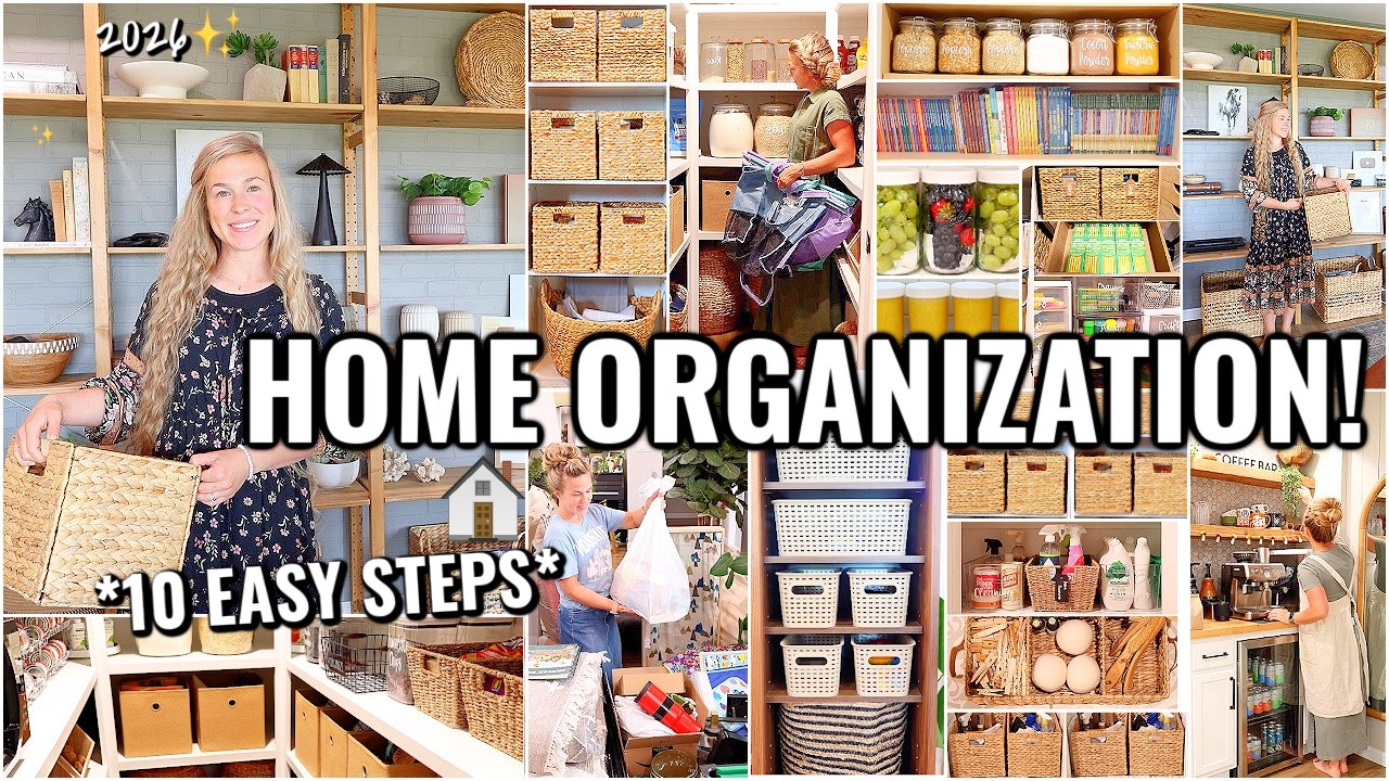 10 KROK&Oacute;W DO ZORGANIZOWANEGO DOMU!🏠 POMYSŁY NA ORGANIZACJĘ DOMU | MOTYWACJA DO PORZĄDKOWANIA I OR...