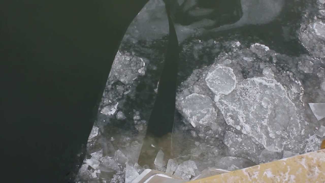 Ice Blocks Breaking
