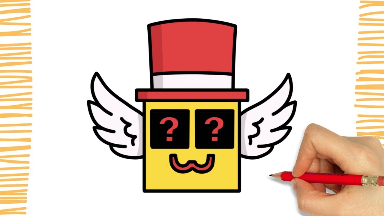 Como Dibujar a ADMIN LUCKY BLOCK I BRAINROT I Facil