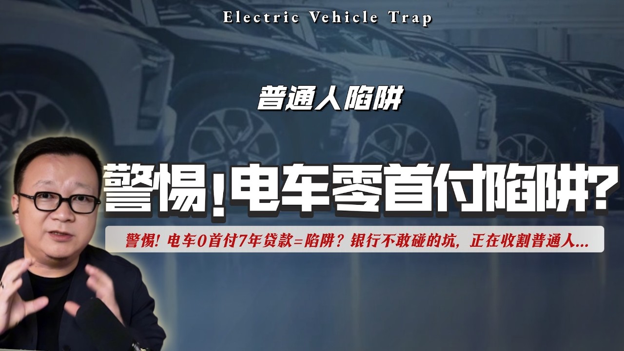 警惕！电车0首付7年贷款竟是陷阱？银行不碰的坑，正在收割普通人。｜销量腰斩｜新能源汽车｜特斯拉｜补贴退坡｜合同陷阱｜清收队｜接盘侠｜