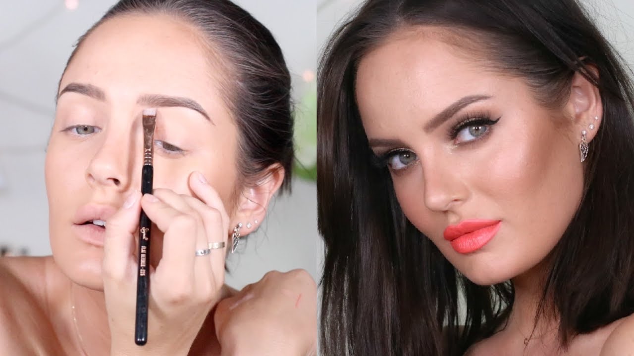 Playing with New Makeup! Coral Lip! Chatty GRWM | Chloe Morello